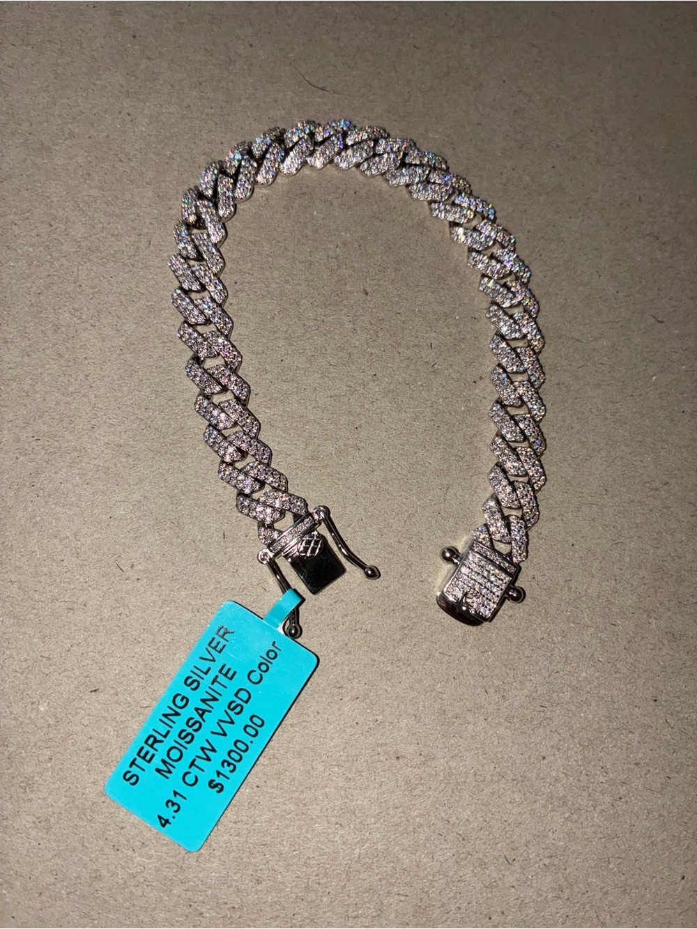Silver and Moissanite Bracelet